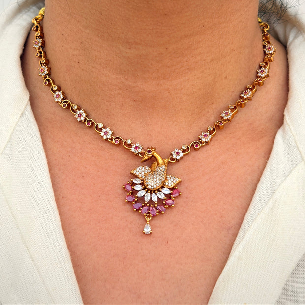 Royal Peacock Choker Necklace Set