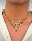 Elegant Luxe Stone Floral Necklace Set