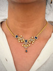 Elegant Luxe Stone Floral Necklace Set