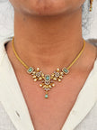 Elegant Luxe Stone Floral Necklace Set