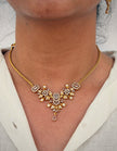Elegant Luxe Stone Floral Necklace Set