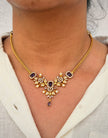 Elegant Luxe Stone Floral Necklace Set