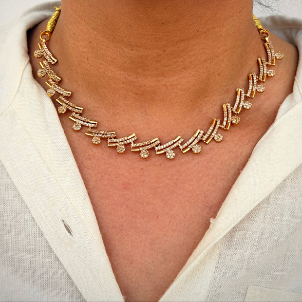 Elegant Drop Choker Necklace Set