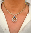 Purple Sunburst Short Necklace Set