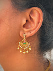 Kundan Pearldrop Crescent Necklace Set