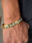 Premium Textured Dual‑Tone Men's Bracelet