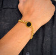 Two-in-One Black & White Sachin Men's Chain Bracelet