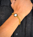 Two-in-One Black & White Sachin Men's Chain Bracelet