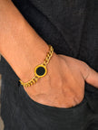 Two-in-One Black & White Sachin Men's Chain Bracelet