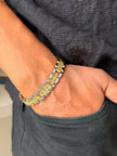 Designer Dual‑Tone Men's Chain Bracelet