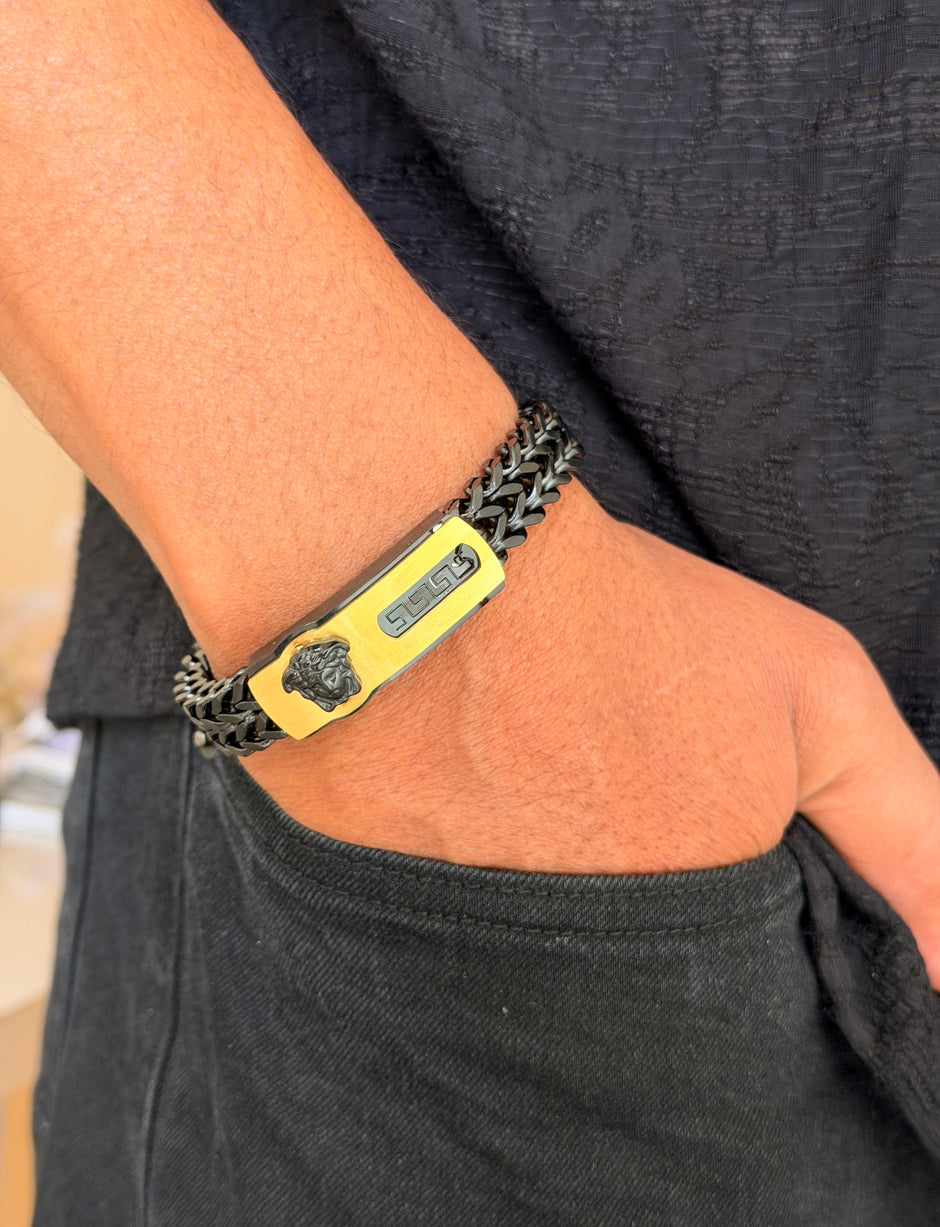 Versace Men's Monogram Chain Bracelet