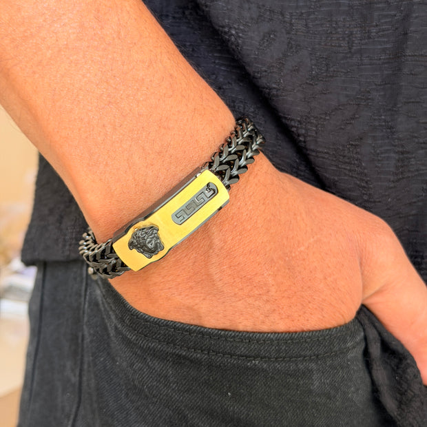 Versace Men's Monogram Chain Bracelet