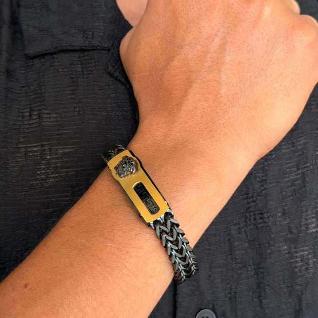 Versace Men's Monogram Chain Bracelet