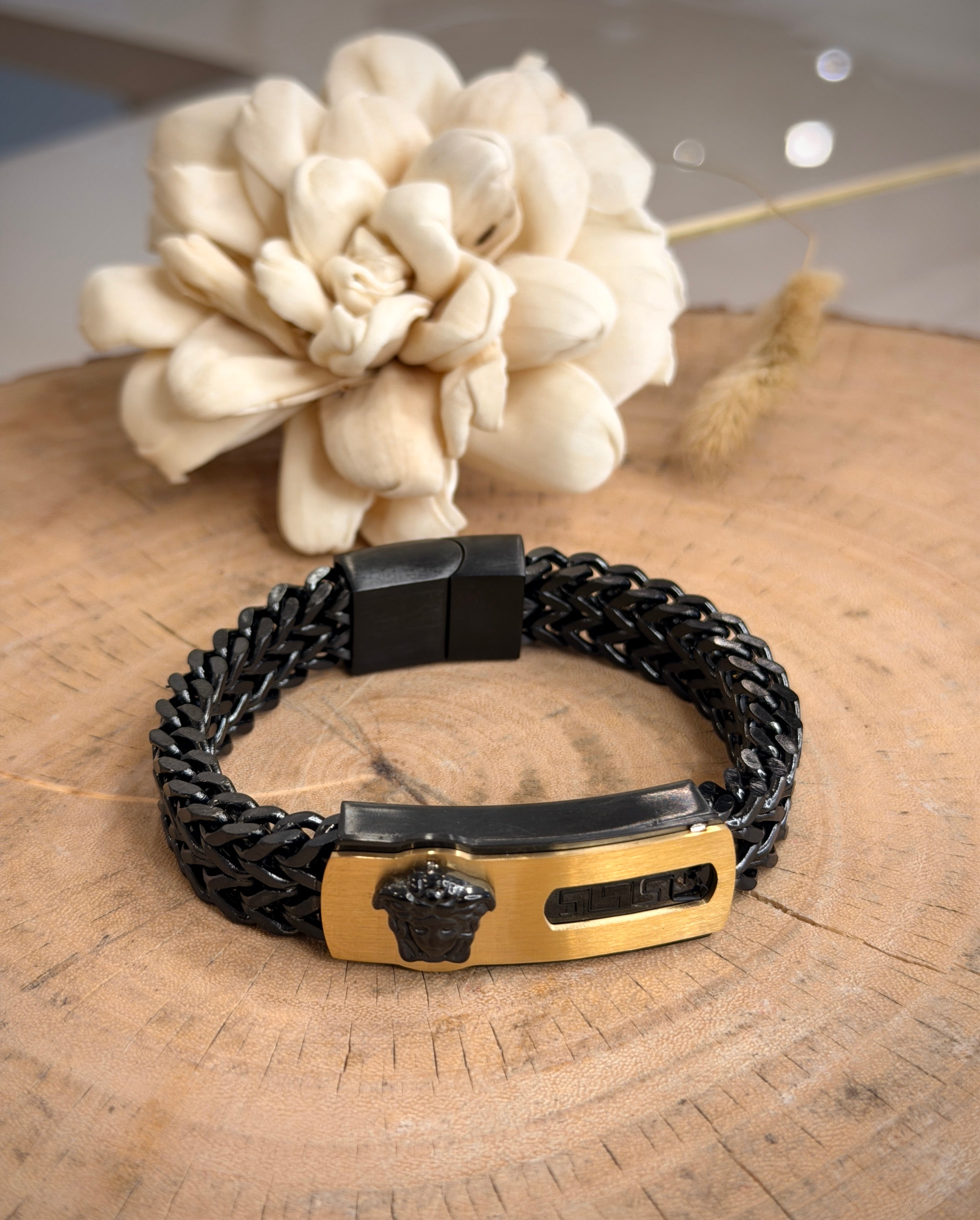 Versace Men's Monogram Chain Bracelet