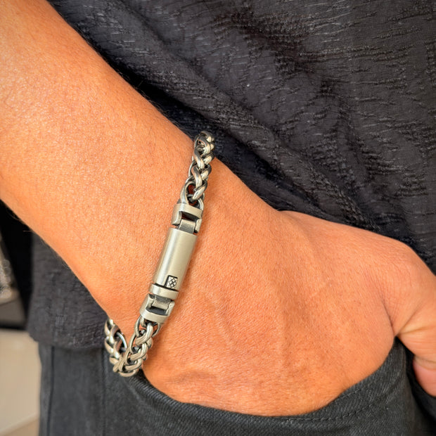 Men’s Silver Bar Link Bracelet