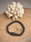 Silver Antique Men's Box Link Bracelet
