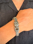 Men's Antique Silver Tiger Head Bracelet