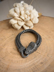 Men's Antique Silver Snake Head Bracelet