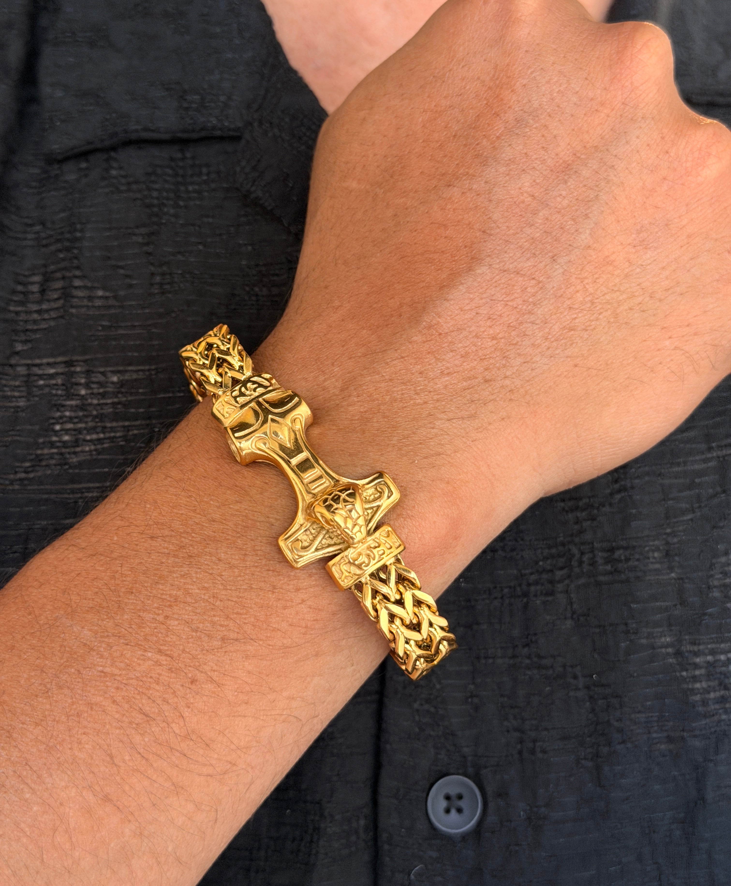 Men's Viking Hammer Chain Bracelet