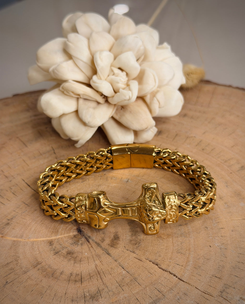 Men's Viking Hammer Chain Bracelet