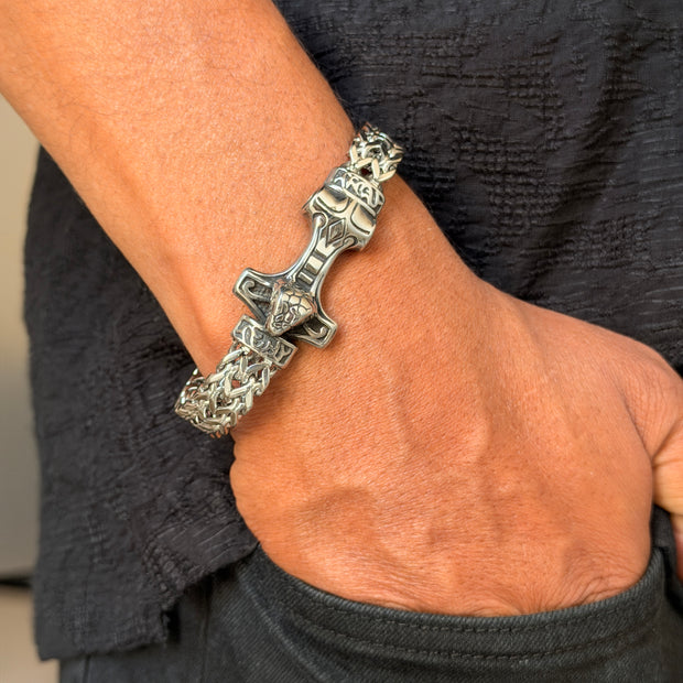 Men's Viking Hammer Chain Bracelet