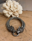 Men's Wolf Head Link Bracelet