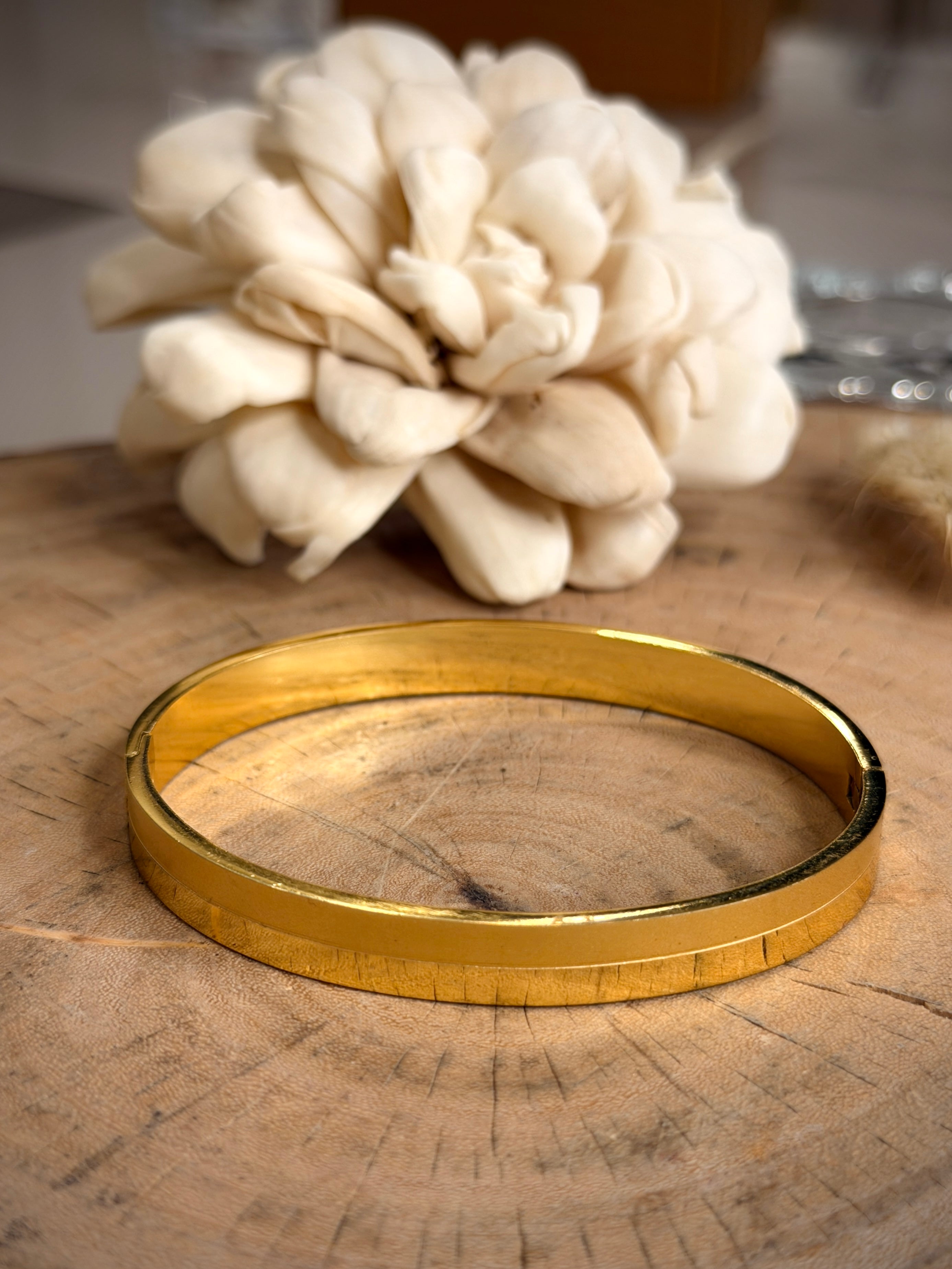 Men's Gold Dual Finish Kada Bracelet