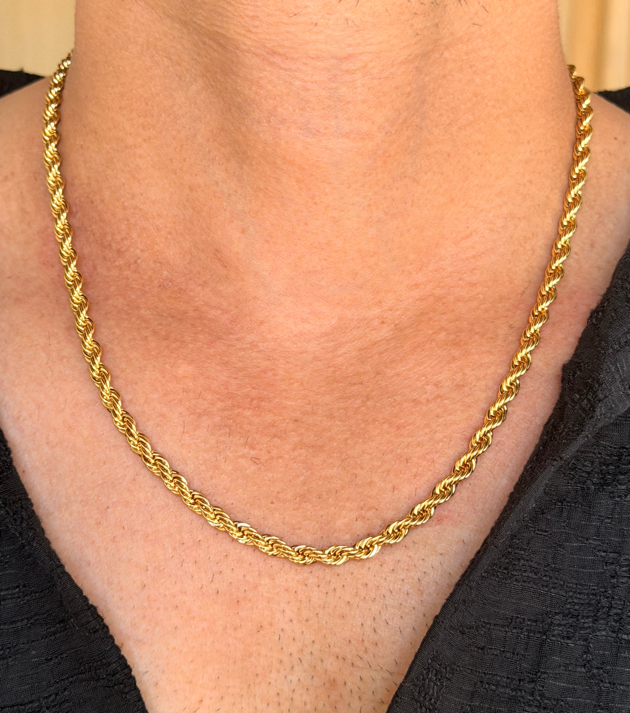 Men's Gold Rope Link Chain