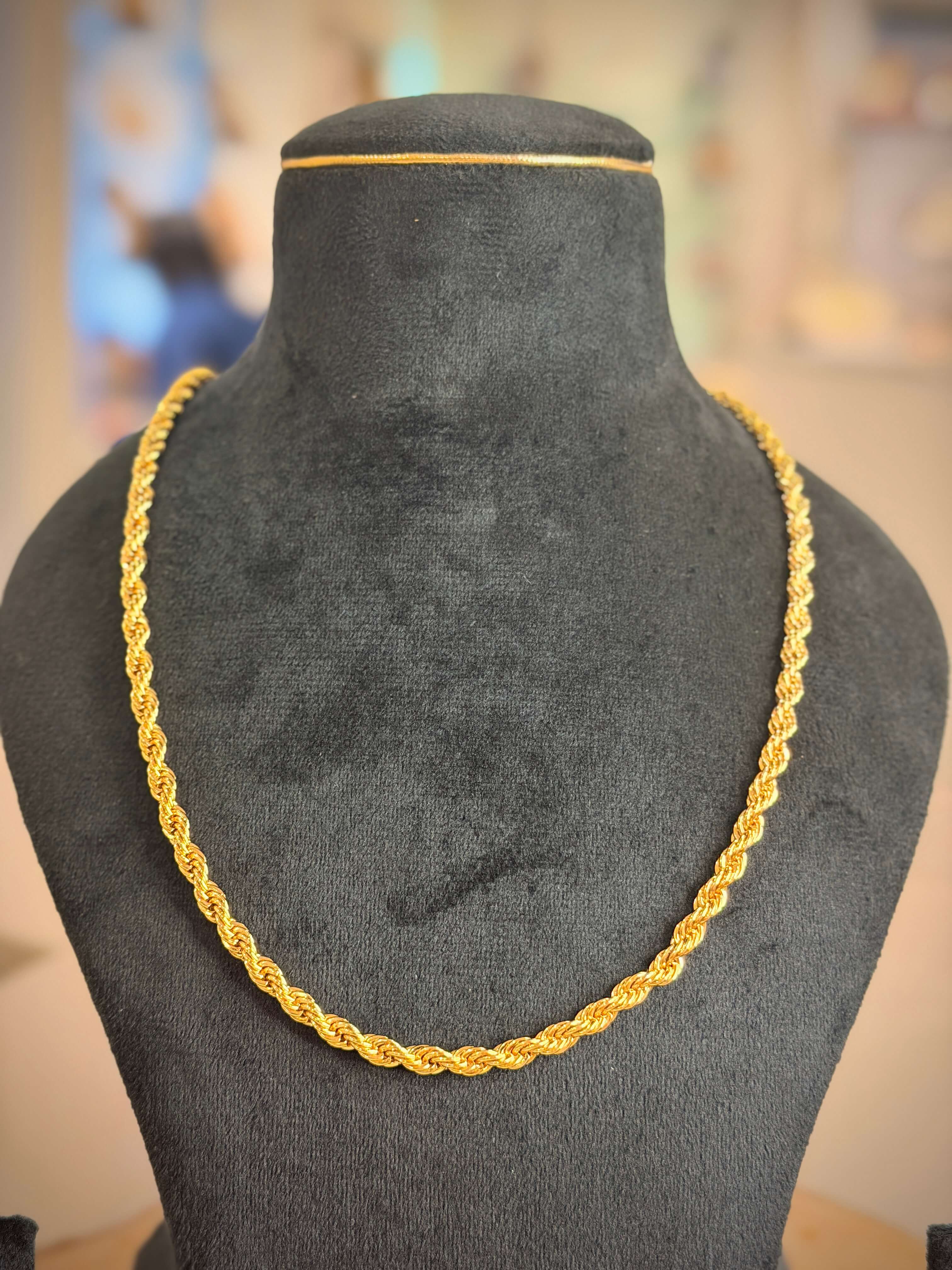 Men's Gold Rope Link Chain