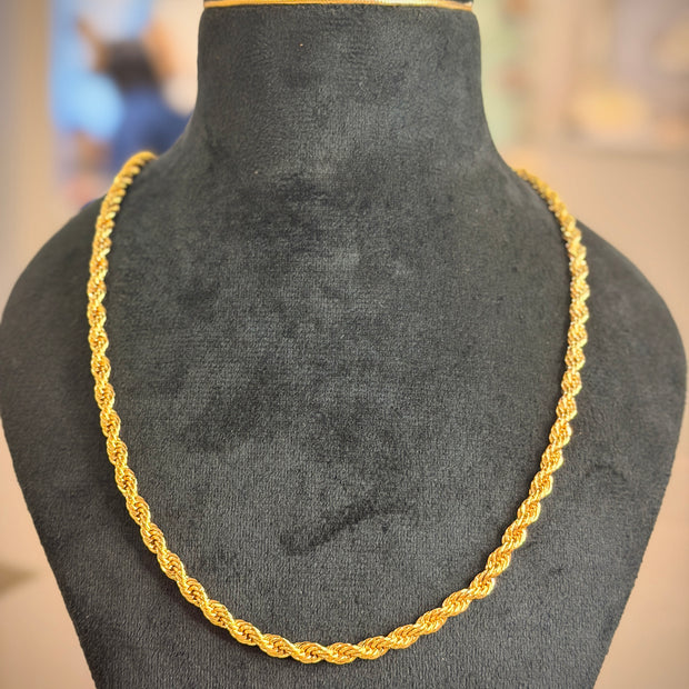 Men's Gold Rope Link Chain