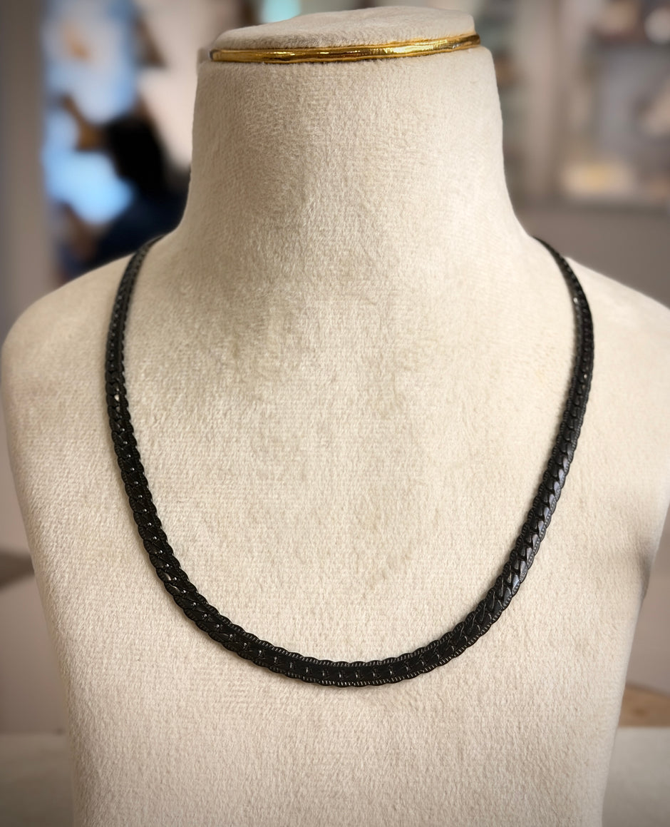 Men's Black Snake Link Chain