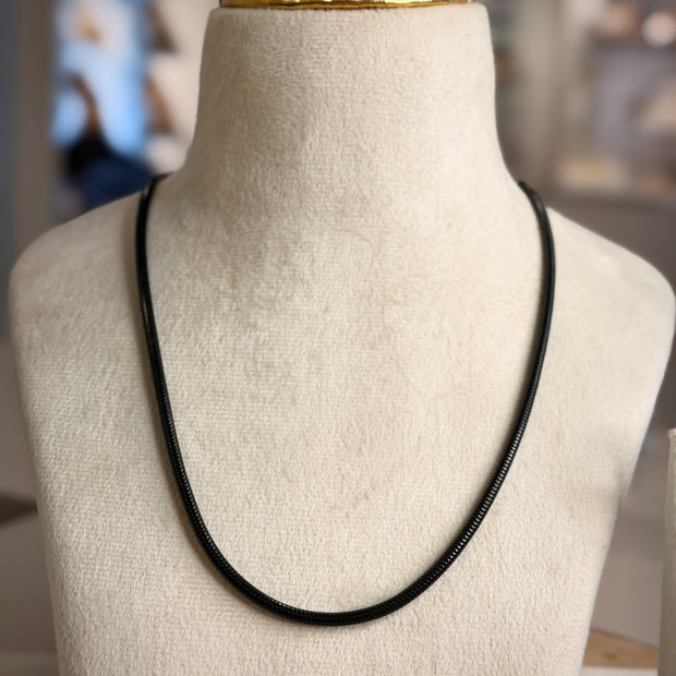 Men's Black Snake Link Chain