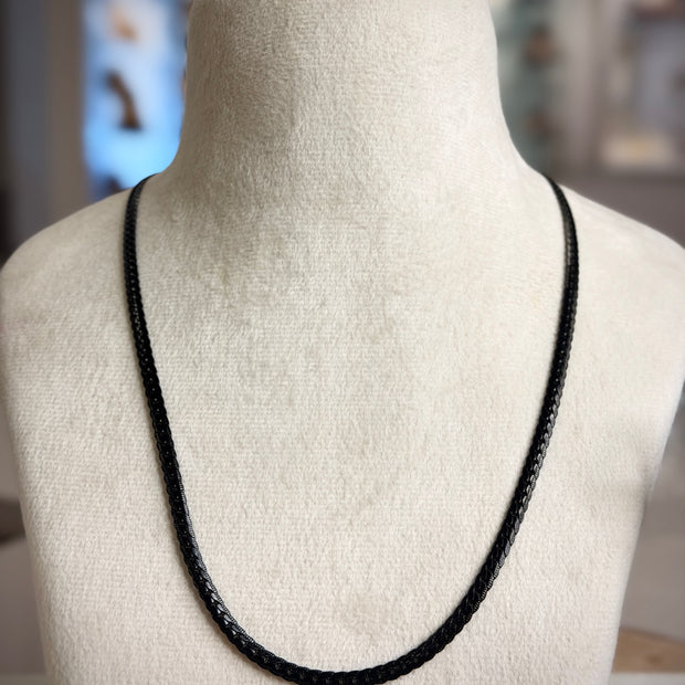 Men's Black Snake Link Chain