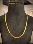 Men's Gold Patterned Herringbone Chain