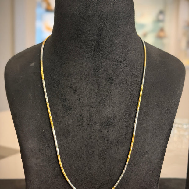 Men's Two‑Tone Snake Link Chain