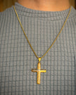 Men's Gold Cross Pendant Chain