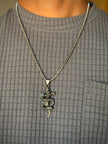 Men's Silver Gothic Sword & Snake Chain