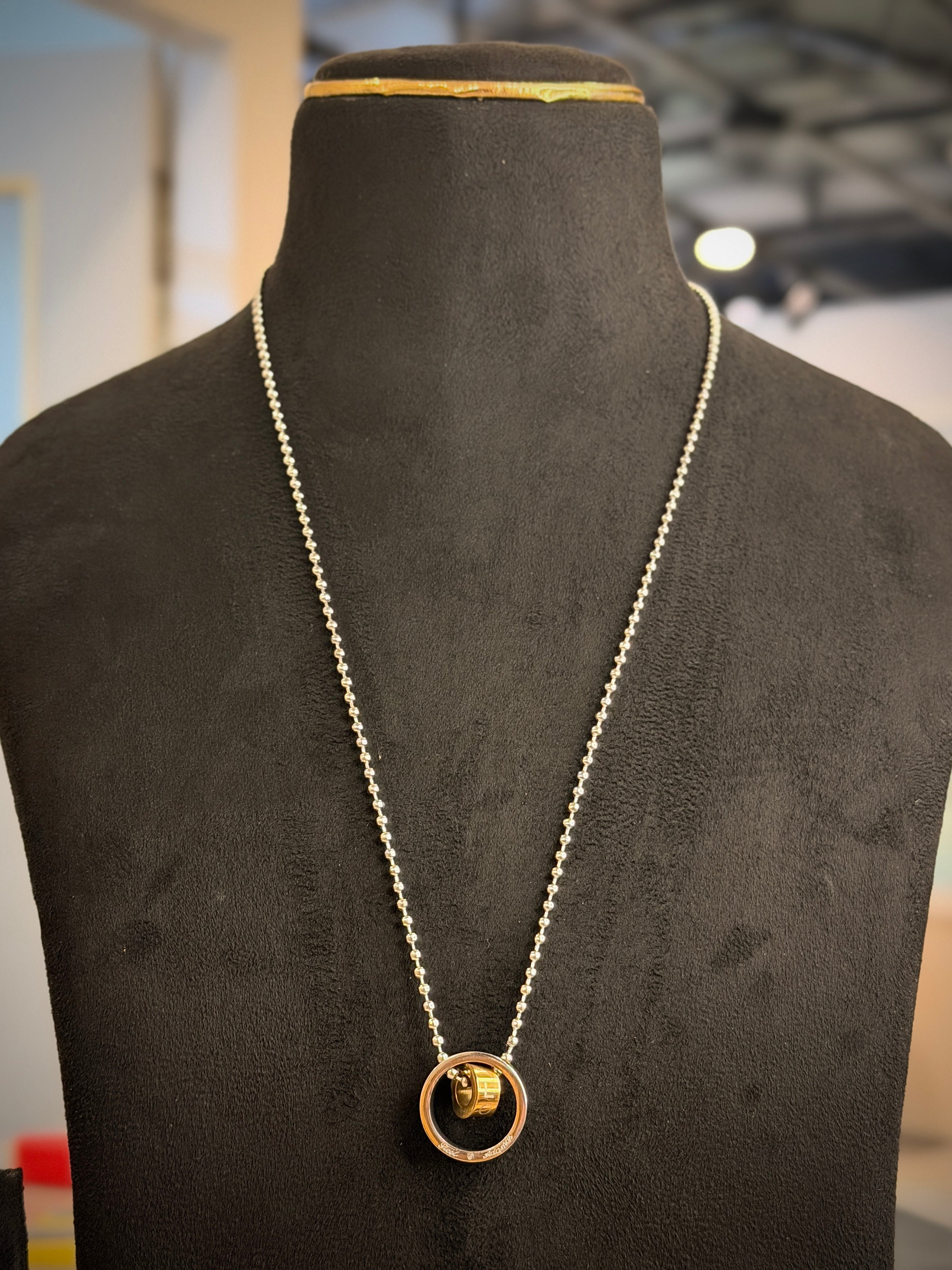 Men's Dual‑Ring Pendant Chain