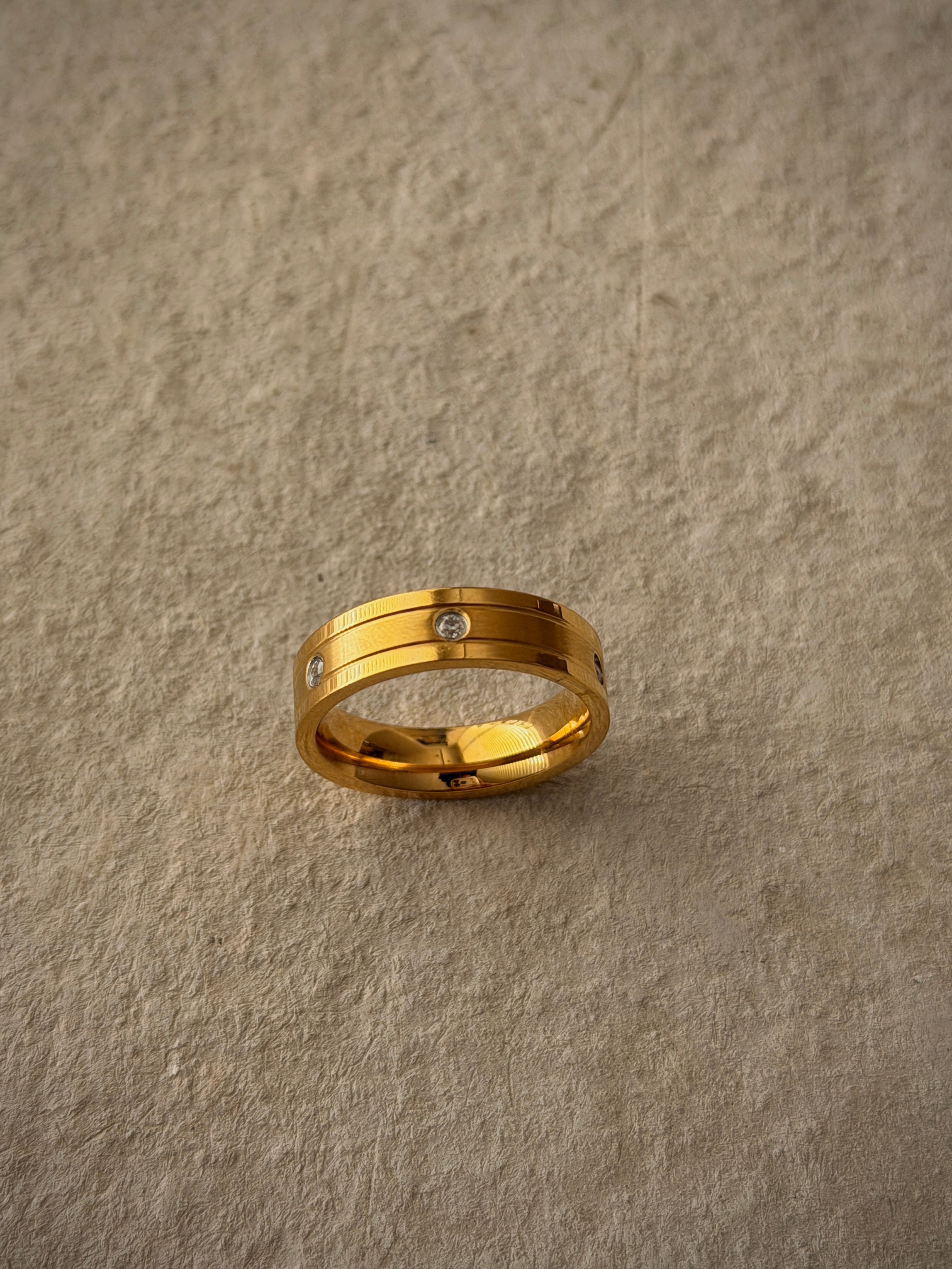 Men’s Gold CZ Band Ring