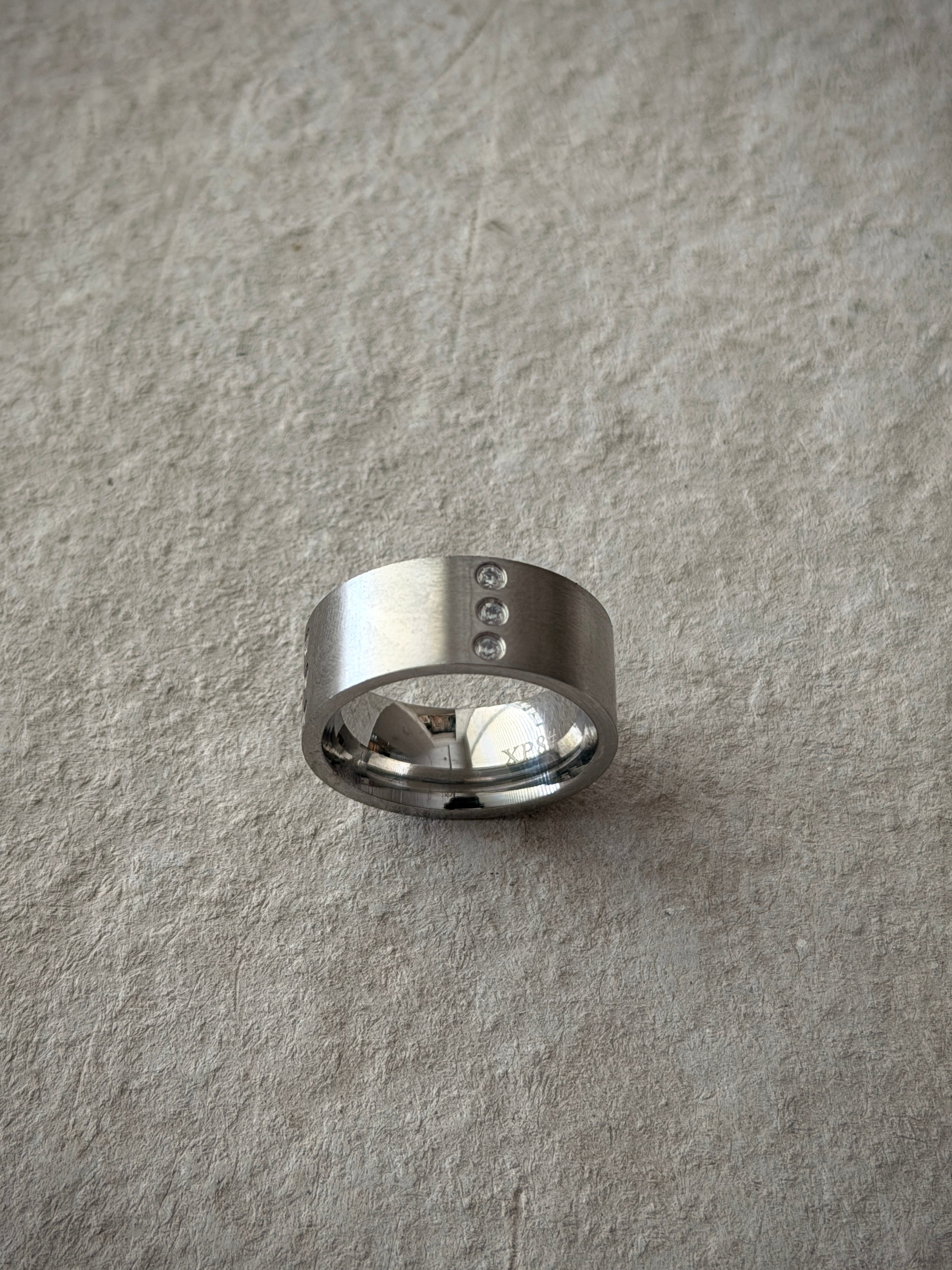 Men's Silver CZ Band Ring