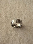 Men's Silver CZ Panel Band Ring