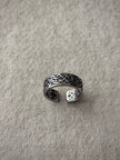 Men's Silver Double‑Line Band Ring