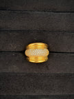 Gold Dome Crystal Cocktail Ring