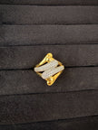 Gold Pave Swirl Fashion Ring