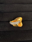 Gold Sculpted Wave Ring
