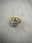 Gold Pave Swirl Fashion Ring
