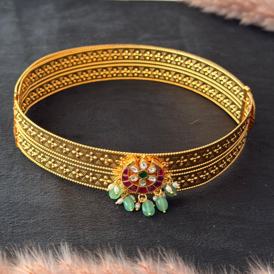 Chandbali Jadau Baby's Waist Belt / Vaddanam
