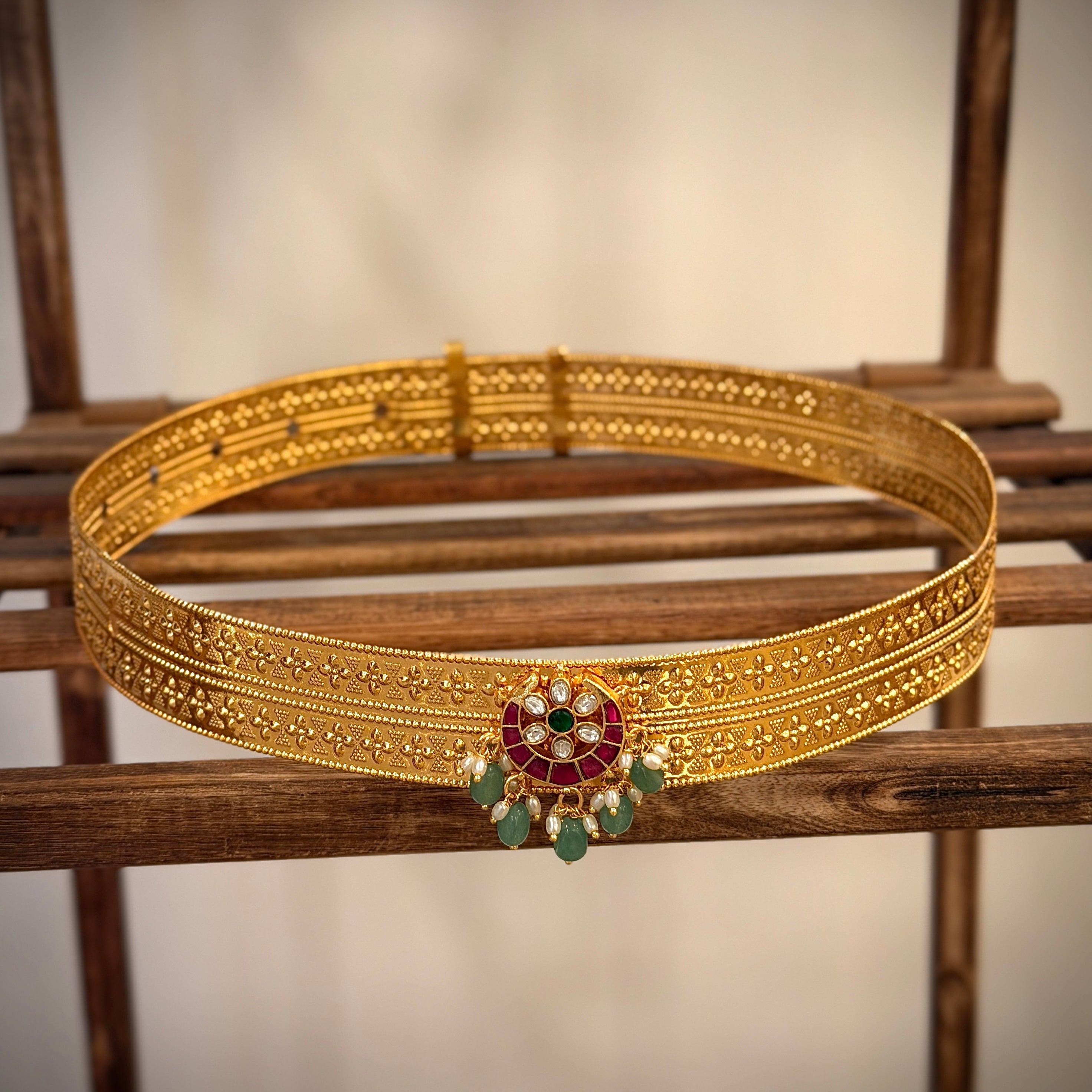 Chandbali Jadau Baby's Waist Belt / Vaddanam
