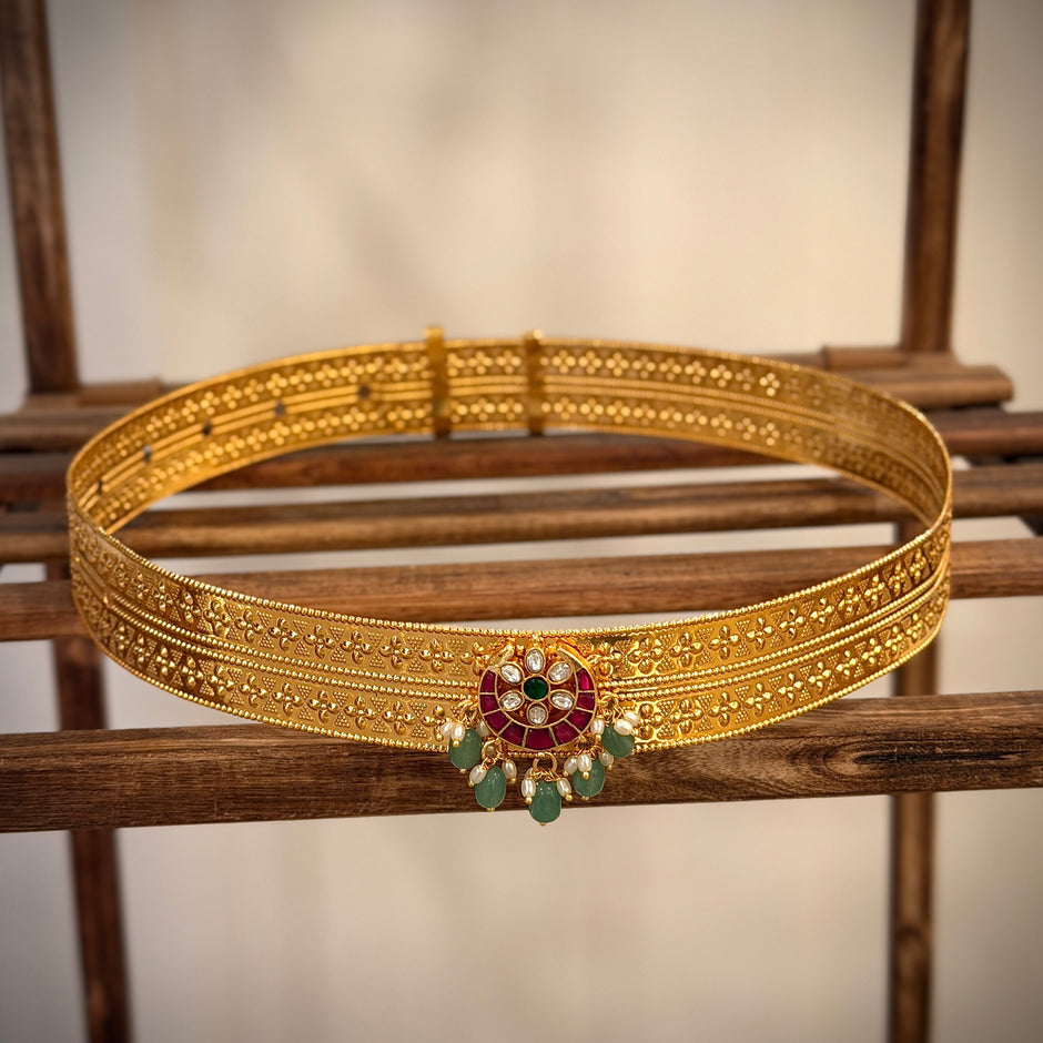 Chandbali Jadau Baby's Waist Belt / Vaddanam