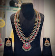 Royal Ruby & Emerald Jadau Kundan Long Necklace Set